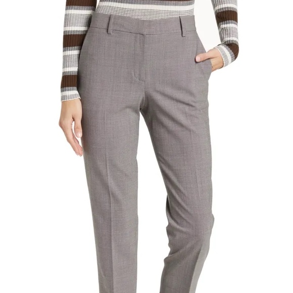 Theory Pants - Theory Treeca 2 Geo Traceable High Rise Cropped Pants Plus Size 18